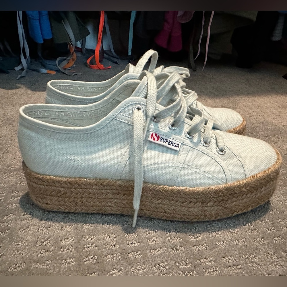 Women”s Superga rope platform sneakers